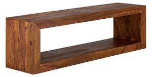 Masívny TV stolík Cube I z palisandra, lakovaný, hnedý – 150×38×45 cm