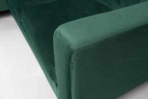 Rohová sedačka ORLIN - zelená / kovové nožičky