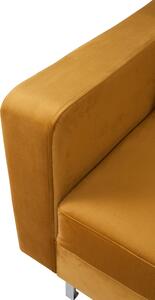 Rohová sedačka ORLIN - žltá / kovové nožičky