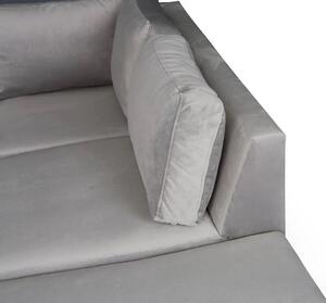 Rohová sedačka ORLIN - sivá / kovové nožičky