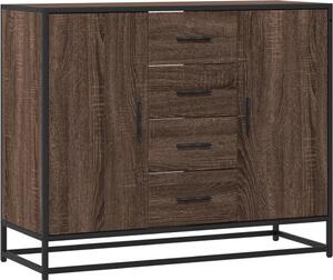 Komoda hnedý dub 92x35x76 cm kompozitné drevo