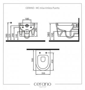 AKCE/SET/LIVERO Geberit - Predstenová inštalácia pre závesné WC + CERANO - WC misa rimless Puerto - čierna + Geberit - Ovládacie tlačidlo pre 2 množs…