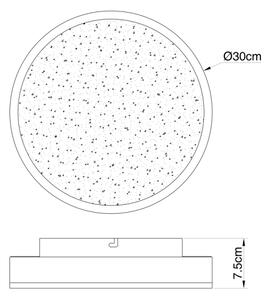 Globo 48460-24 - LED Stropné svietidlo HEDI LED/24W/230V pr. 30 cm čierna