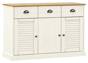 Komoda so zásuvkami VIGO 113x40x75 cm biela borovicový masív