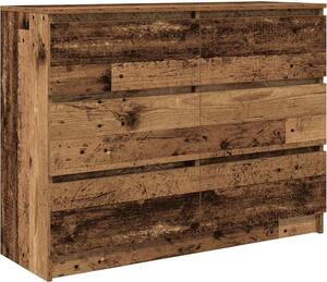 Komoda staré drevo 100x35x76 cm kompozitné drevo