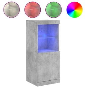 Komoda s LED svetlami betónovo sivá 41x37x100 cm