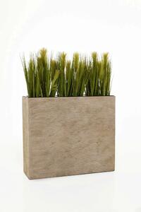 Kvetináč ELEMENTO, sklolaminát, šírka 88 cm, béžové riadky