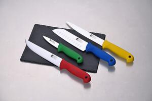 Kuchársky nôž Bergner z nehrdzavejúcej ocele / 20 cm / červený