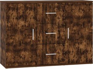 Komoda dymový dub 91x29,5x65 cm spracované drevo