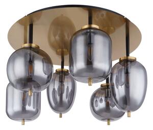 Globo 15345-6DMM - Prisadený luster BLACKY 6xE14/40W/230V mosadz