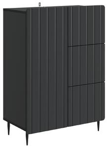 Servírovacia skriňa Čierna 66 x 34,5 x 91,5 cm Kompozitné drevo