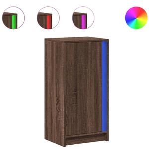 Komoda s LED hnedý dub 42,5x34x85 cm kompozitné drevo