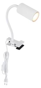 Globo 57911KW - Flexibilná lampa s klipom ROBBY 1xGU10/25W/230V biela
