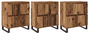 Servírovacia skriňa 3 pcs Staré drevo 60 x 35 x 70 cm