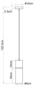 Globo 21000HB - Luster na lanku ANNIKA 1xE27/25W/230V pr. 10,5 cm čierna