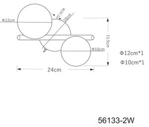 Globo 56133-2W - LED Prisadený luster RIHA 2xG9/3W/230V