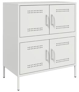 Komoda biela 68x39x79 cm oceľ