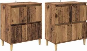 Komody 2 pcs Staré drevo 60 x 35 x 70 cm Kompozitné drevo