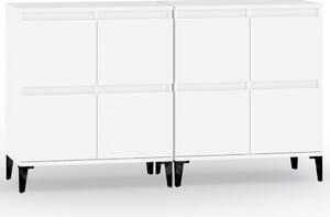 Komody 2 ks biele 60x35x70 cm spracované drevo
