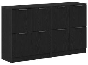 Servírovacia skriňa 2 pcs Čierny dub 60 x 30 x 70 cm