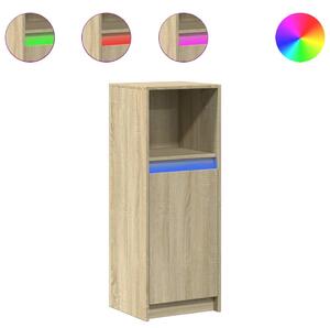 Komoda s LED dub sonoma 38x34x100 cm kompozitné drevo