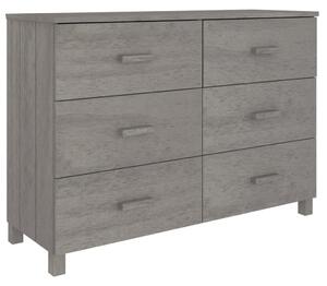 Komoda HAMAR, svetlosivá 113x40x80 cm, borovicový masív