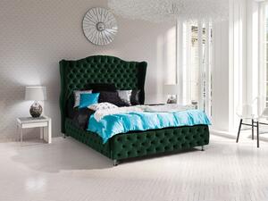 Čalúnená manželská posteľ 180x200 PLON - zelená