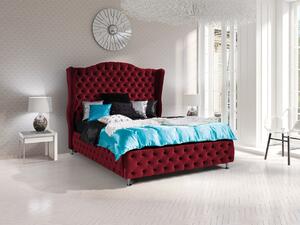 Čalúnená manželská posteľ 160x200 PLON - červená