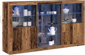 LED komoda Staré drevo 181,5 x 37 x 100 cm Kompozitné drevo