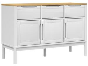 Komoda FLORO biela 114x43x74 cm borovicový masív