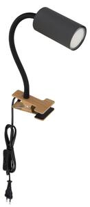 Globo 57911KG - Flexibilná lampa s klipom ROBBY 1xGU10/25W/230V šedá/hnedá