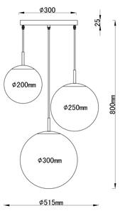 Globo 1581-3S - Luster na lanku JOEL 3xE27/60W/230V