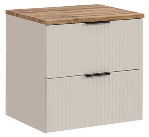 Comad Závesná skrinka Adele Cashmere s doskou 60 cm kašmírová/dub evoke