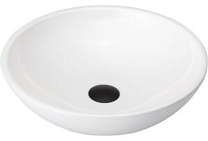 CERANO - Umývadlo na dosku Tahia - biela lesklá - ⌀ 43 cm