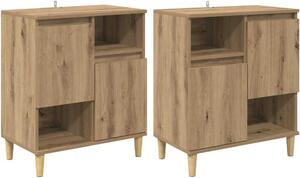 Komody 2 pcs Remeselný dub 60 x 35 x 70 cm Kompozitné drevo