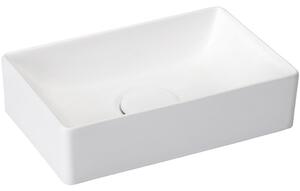 CERANO - Umývadlo na dosku Lorena - biela matná - 42x27 cm