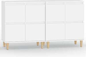 Komody 2 ks biele 60x35x70 cm kompozitné drevo