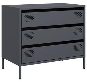 Komoda antracitová 68x39x58,5 cm oceľ valcovaná za studena