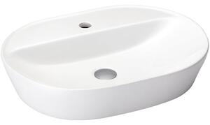 CERANO - Umývadlo na dosku Kapua - biela lesklá - 60x45 cm