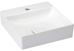 CERANO - Umývadlo na dosku Playa - biela lesklá - 40x40 cm