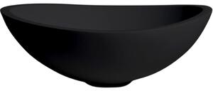 CERANO - Umývadlo na dosku z liateho mramoru Zara - čierna matná - 42x34 cm