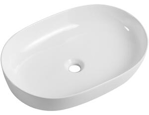 CERANO - Keramické umývadlo na dosku Nicole - biela lesklá - 60x42 cm
