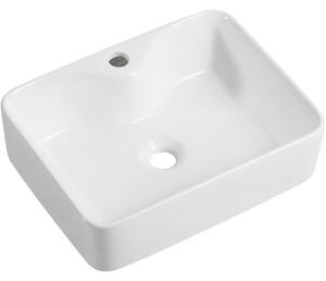 CERANO - Keramické umývadlo na dosku Lorenzo - biela lesklá - 49x38 cm