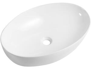 CERANO - Keramické umývadlo na dosku Alesio - biela lesklá - 62x42 cm