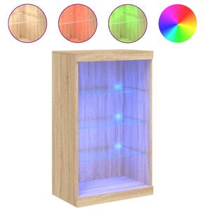 Komoda s LED svetlami dub sonoma 60,5x37x100 cm