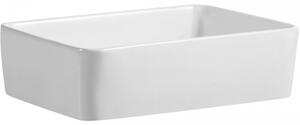 CERANO - Keramické umývadlo na dosku Lorenzo - biela lesklá - 48x37 cm