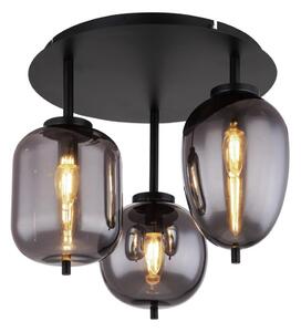 Globo 15345-3D - Prisadený luster BLACKY 3xE14/40W/230V čierna