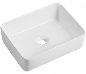 CERANO - Keramické umývadlo na dosku Lorenzo - biela lesklá - 48x37 cm