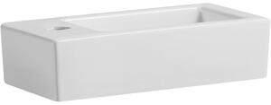 CERANO - Keramické umývadlo Roberto, závesné ľavé - biela lesklá - 36,5x18 cm