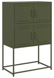 Komoda olivovozelená 68,5x38,5x107 cm oceľ